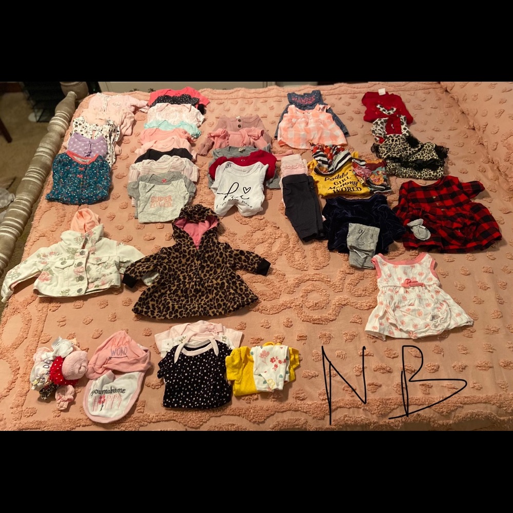Newborn girl clothes lot